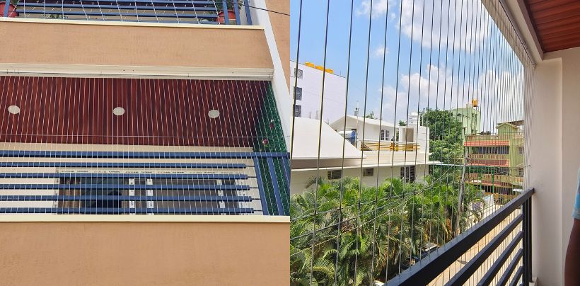 Invisible Grill for Child Safety | Call 8530237689  for Installation 