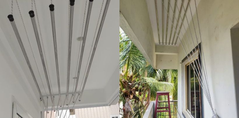 Pull & Dry Cloth Hangers Fixing | Call 8530237689  for Installation 